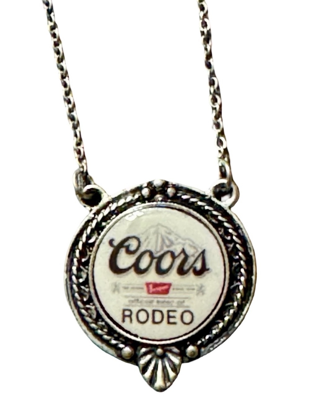 Coors Rodeo Silver Toned Western Boho Festival
Necklace